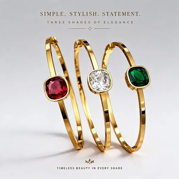 Gold_Stainless_Steel_Cushion_Cut_Gemstone_Bangle_Bracelet_For_Women