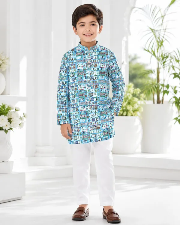 Blue_Printed_Kurta_Pajama_Set_for_Boys