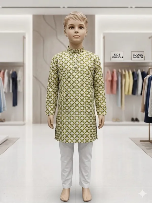 Green_Printed_Kurta_Pajama_Set_for_Boys