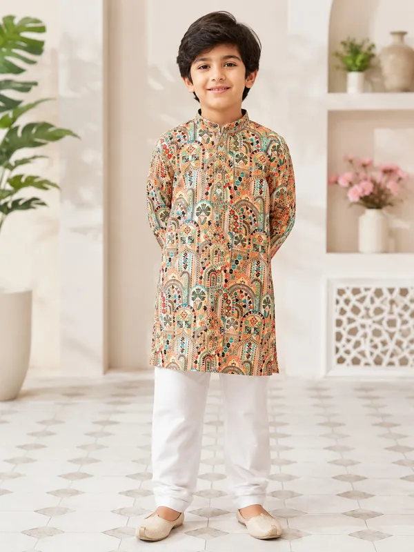 Multicolour_Printed_Kurta_for_Boys