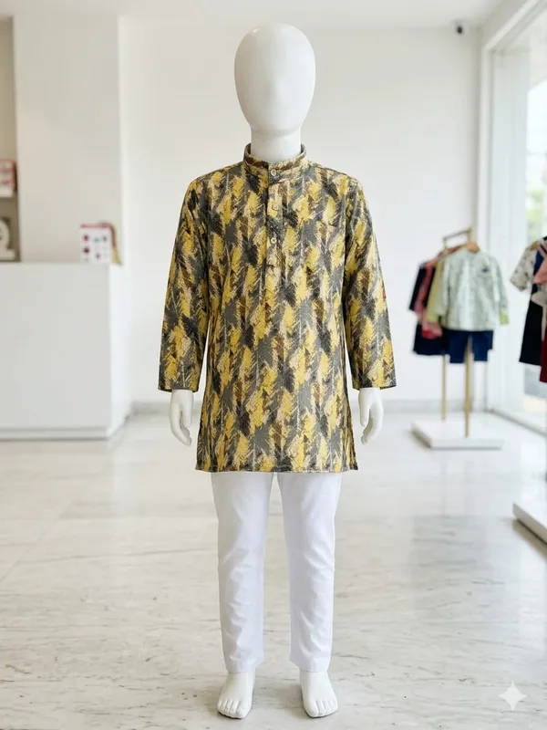 Yellow_Printed_Straight_Kurta_for_Men
