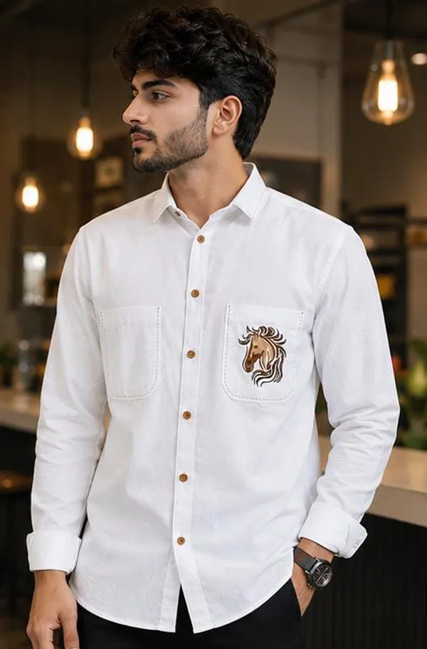White_Casual_Fit_Shirt_for_Men