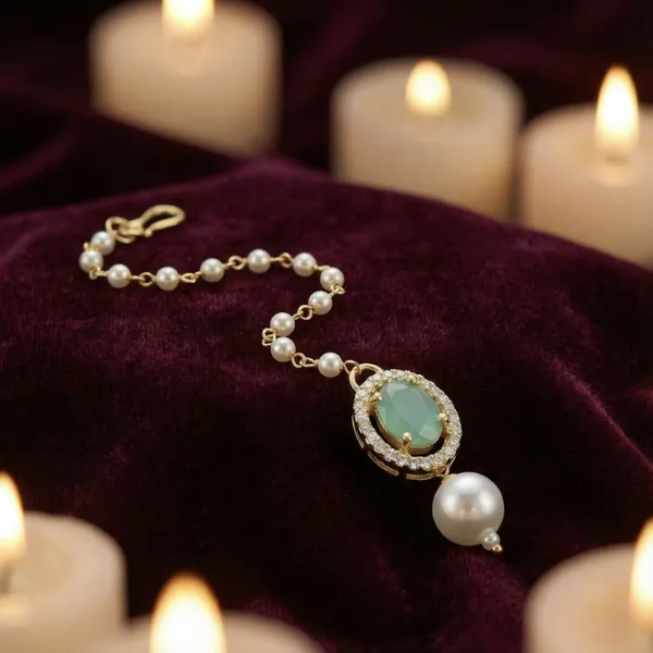 Jewelopia_Brass_Mother_Of_Pearl_Alloy_Stone_Maang_Tikka