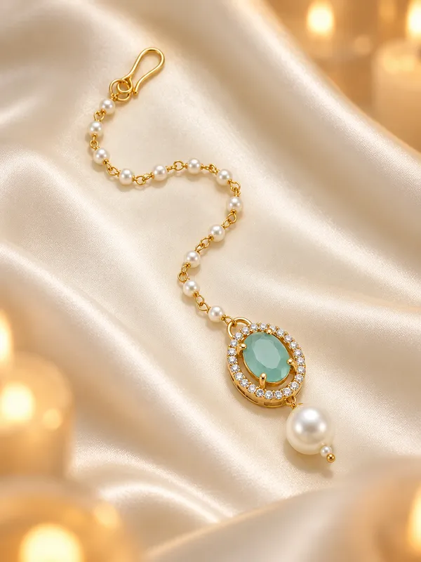Jewelopia_Brass_Mother_Of_Pearl_Alloy_Stone_Maang_Tikka