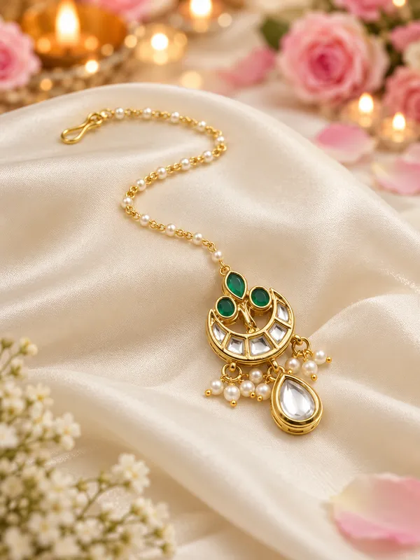 Jewelopia_Alloy_Brass_Maang_Tikka