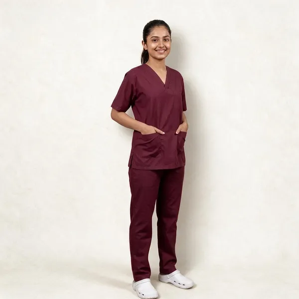 Premium_Maroon_Medical_Scrub_Suit