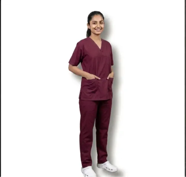 Premium_Maroon_Medical_Scrub_Suit