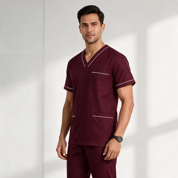 Premium_Piping_Design_Maroon_Scrub_Suit