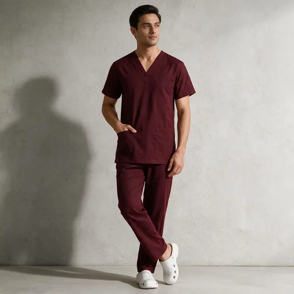 Premium_Maroon_Scrub_Suit