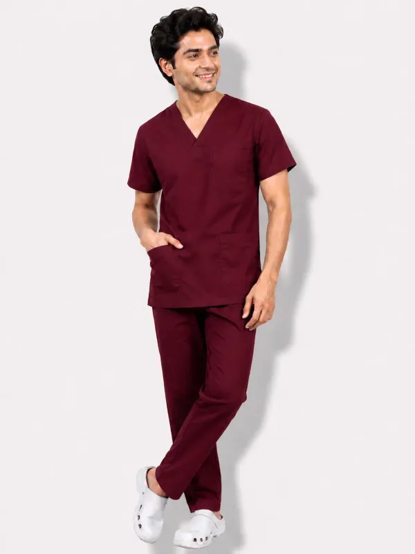 Premium_Maroon_Scrub_Suit