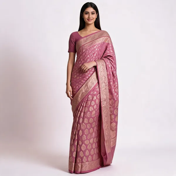 Pink_Handloom_Banarasi_Khaddi_Georgette_Saree_For_Women