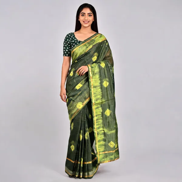 Green_Cotton_Kota_Woven_Saree_For_Women