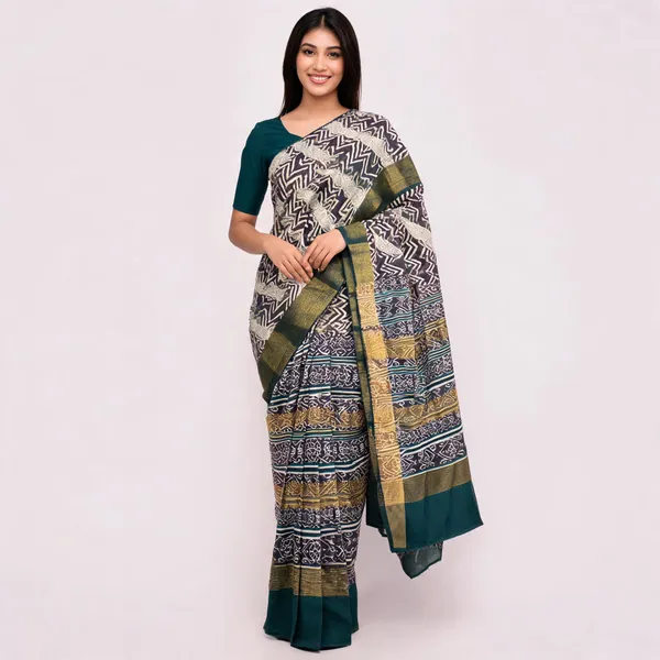 Multicolour_Cotton_Silk_Geometric_Woven_Saree_For_Women