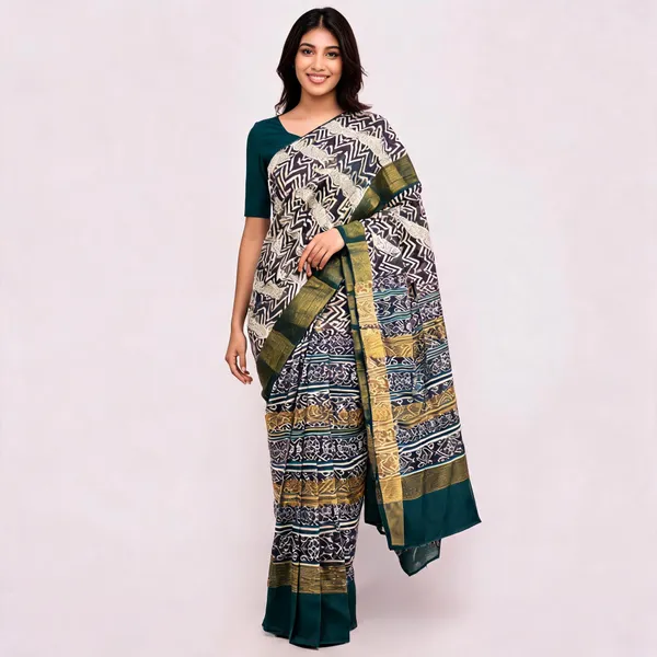 Multicolour_Cotton_Silk_Geometric_Woven_Saree_For_Women