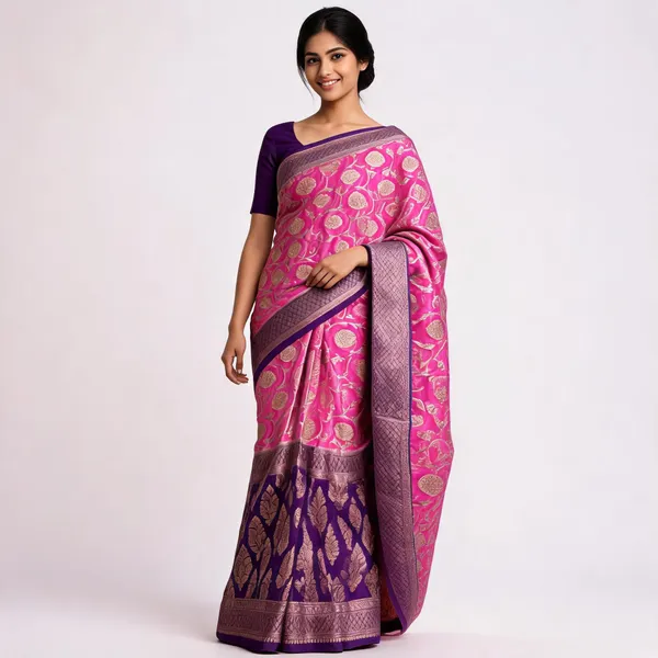 Pink_Handloom_Banarasi_Khaddi_Georgette_Saree_For_Women