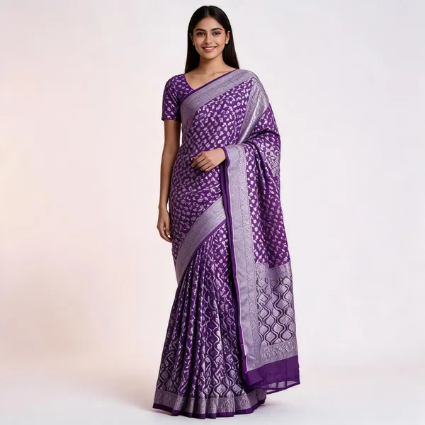 Purple_Handloom_Banarasi_Khaddi_Georgette_Saree_For_Women