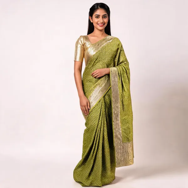 Green_Handloom_Banarasi_Khaddi_Georgette_Saree_For_Women