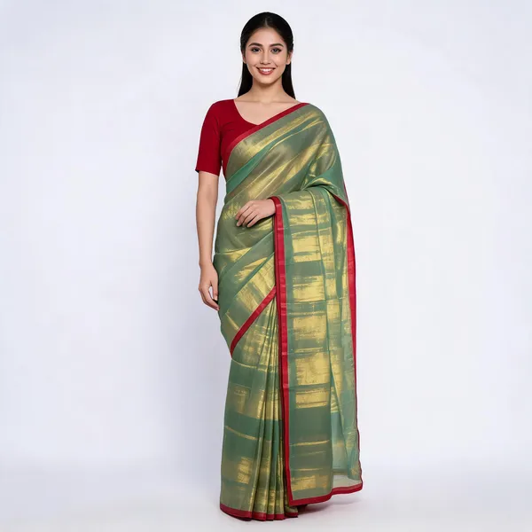 Green_Tissue_Saree_For_Women
