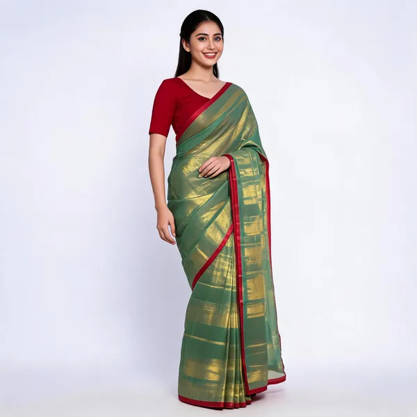 Green_Tissue_Saree_For_Women