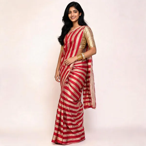 Red_Pure_Moonga_Tissue_Woven_Saree_For_Women