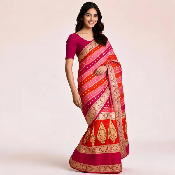 Pink_Banarasi_Pure_Chiffon_Zari_Woven_Saree_For_Women