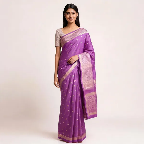 Purple_Banarasi_Silk_Woven_Saree_For_Women