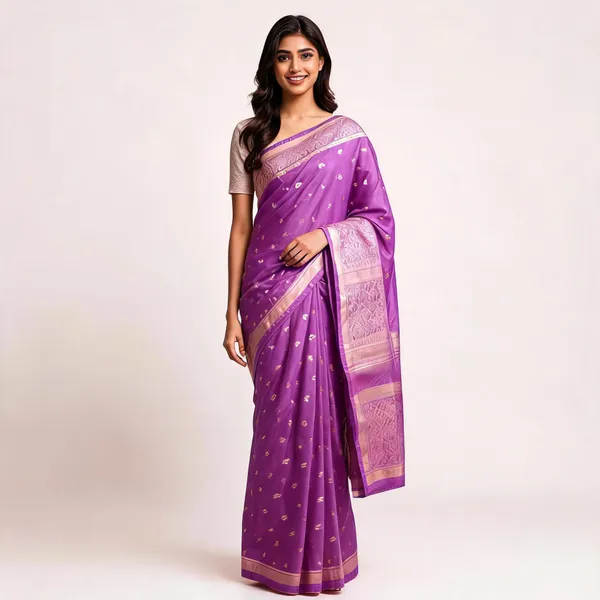 Purple_Banarasi_Silk_Woven_Saree_For_Women