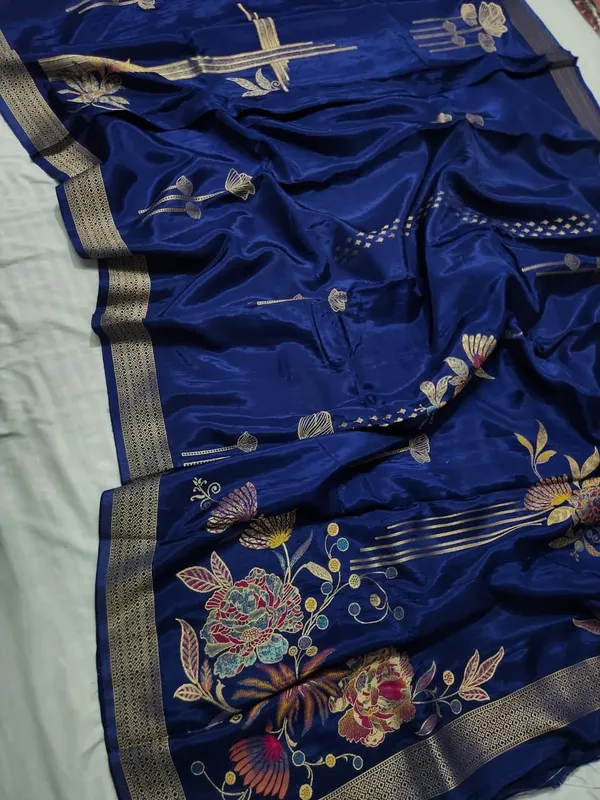 Blue_Russian_silk_saree_Saree