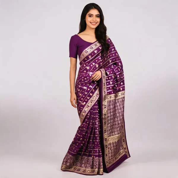 Violet_Gajji_Silk_Saree_For_Women