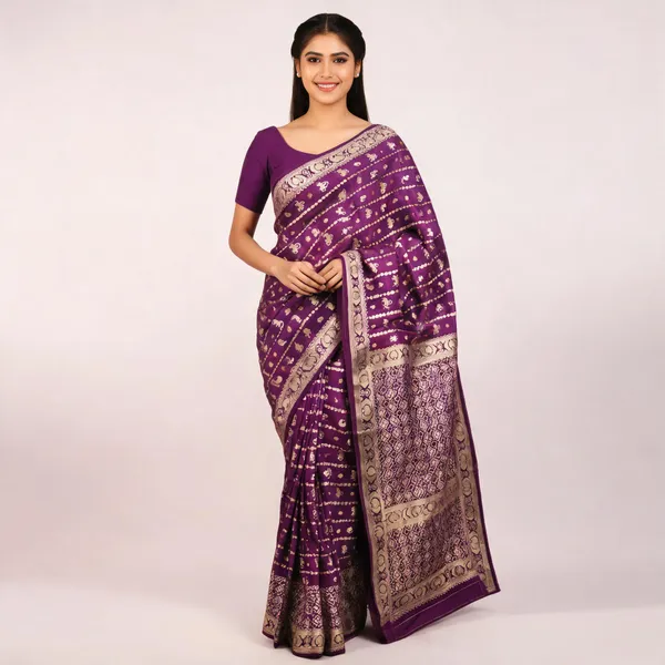Violet_Gajji_Silk_Saree_For_Women