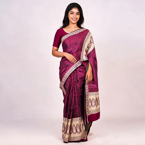 Violet_Banarasi_Mashru_Silk_Saree_For_Women