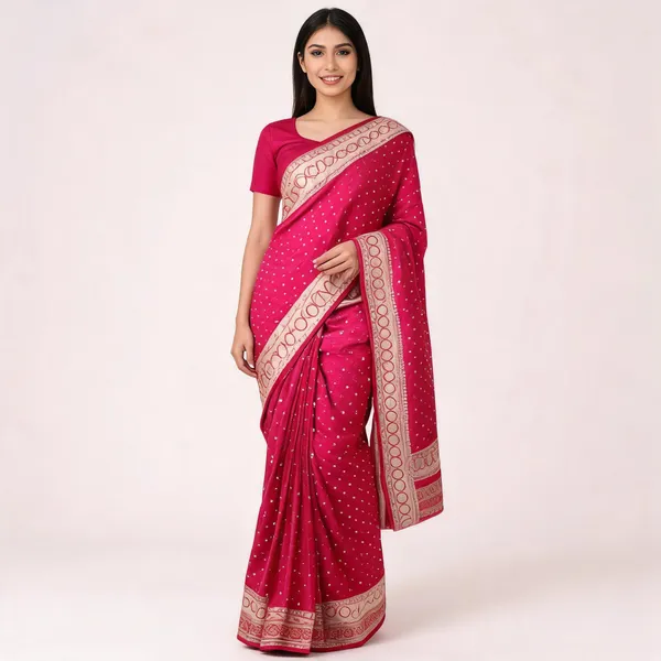 Pink_Banarasi_Mashru_Silk_Saree_For_Women