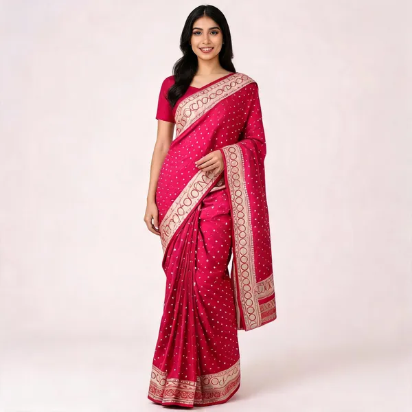 Pink_Banarasi_Mashru_Silk_Saree_For_Women