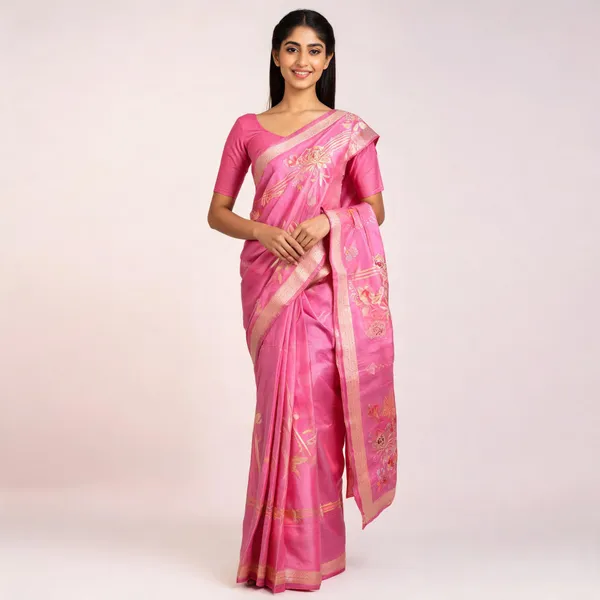 Pink_Russian_Silk_Saree_For_Women