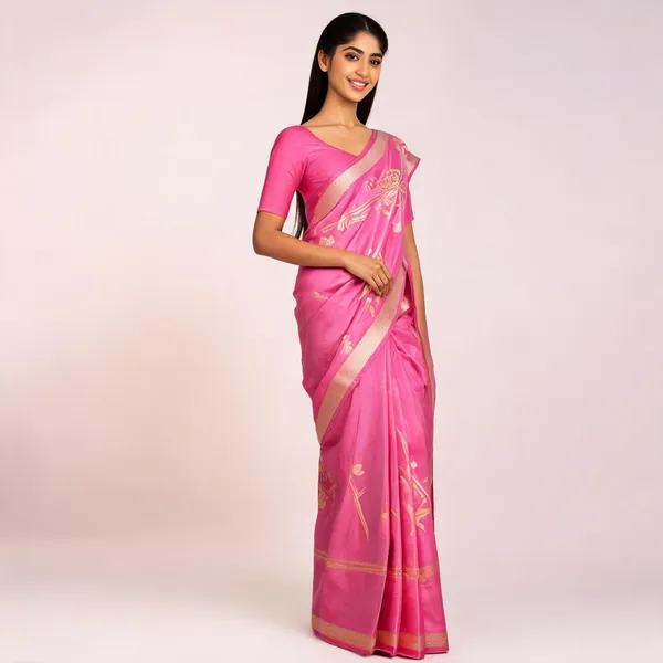Pink_Russian_Silk_Saree_For_Women
