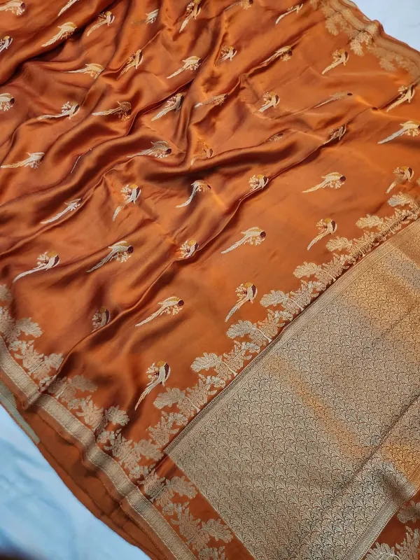 Light_Brown_Banarasi_mashru_silk_saree_Saree