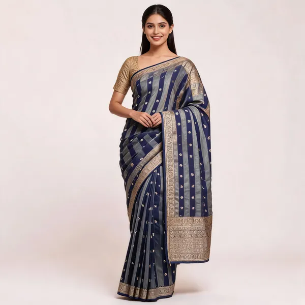 Dark_Blue_Gajji_Silk_Saree_For_Women