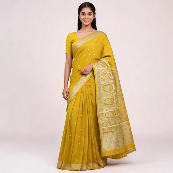 Golden_Mustard_Gajji_Silk_Saree_For_Women