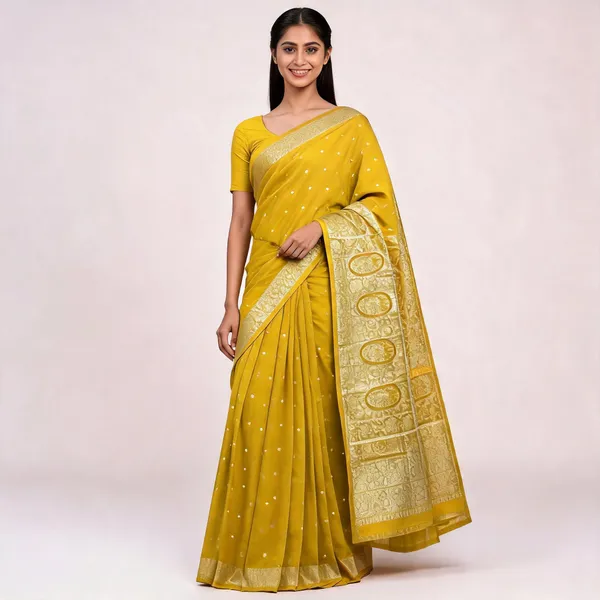 Golden_Mustard_Gajji_Silk_Saree_For_Women