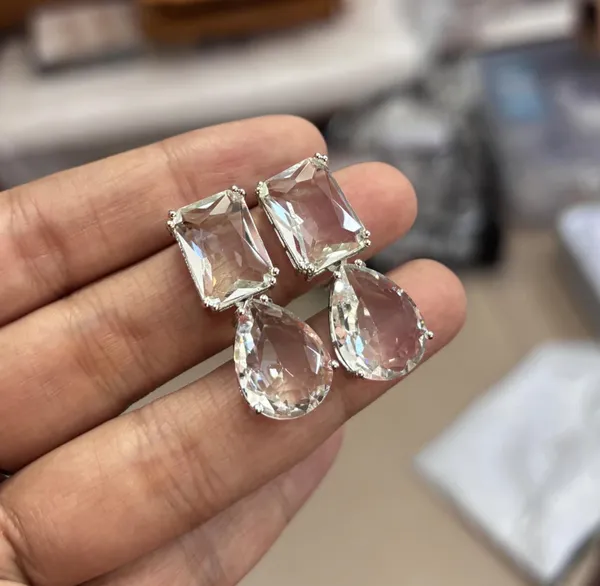 Silver_Tone_Crystal_Drop_Earrings_for_Women