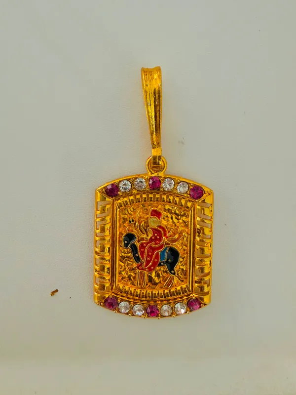 Gold_Tone_Hanuman_Religious_Pendant