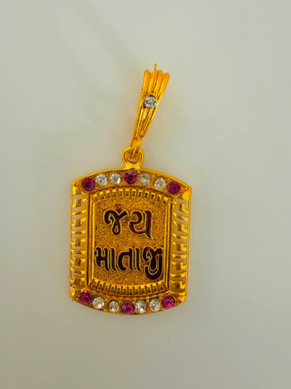 Gold-Toned_Jai_Mataji_Religious_Pendant_for_Devotees