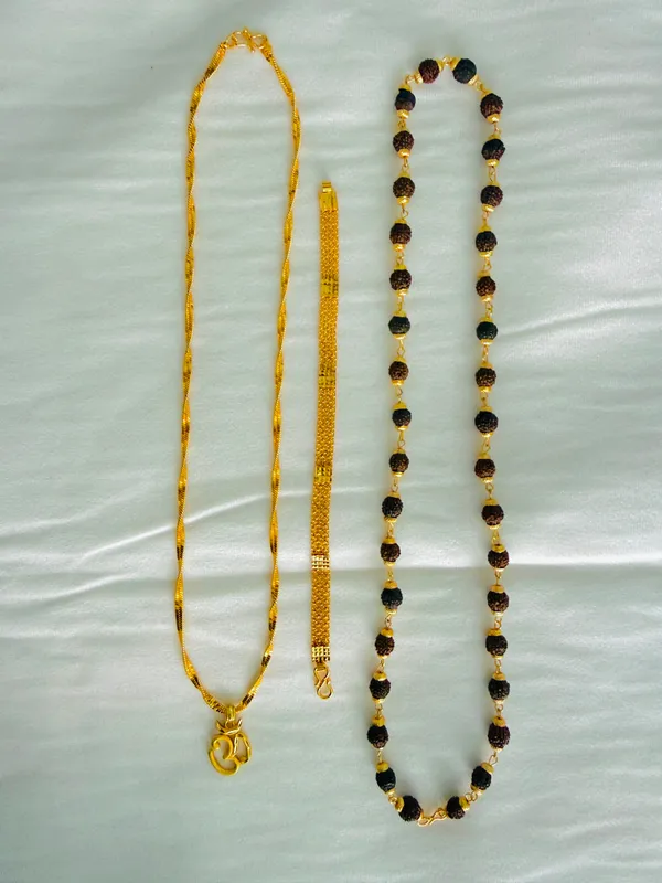 Gold_Tone_Necklace_And_Bracelet_Set_For_Women