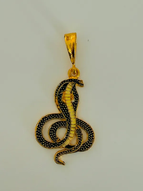 Gold_Tone_Black_Snake_Pendant