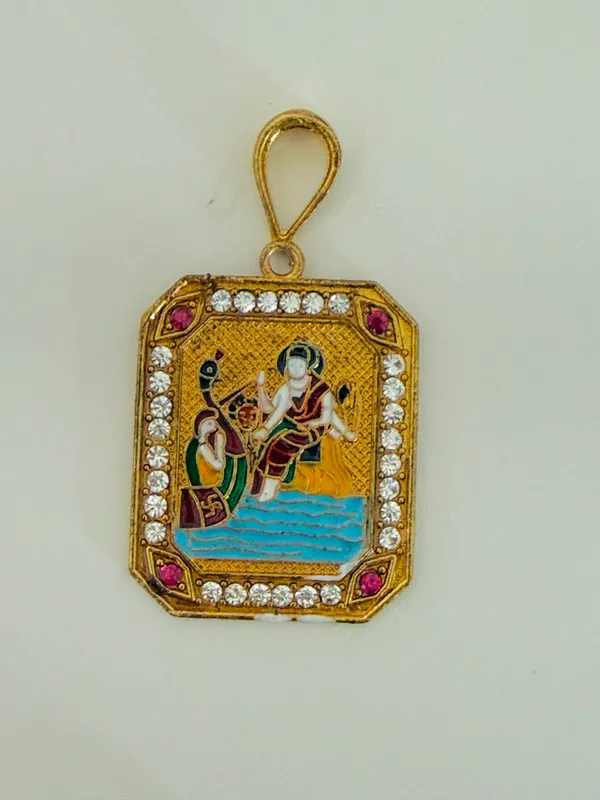Gold_Tone_Devotional_Enamel_Pendant_for_Unisex