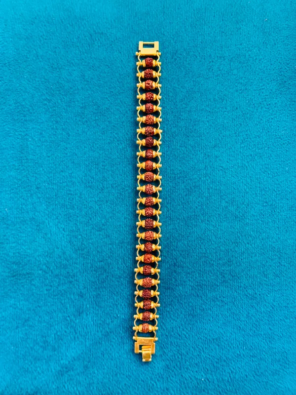 Gold_Tone_Red_Beaded_Bracelet_for_Women