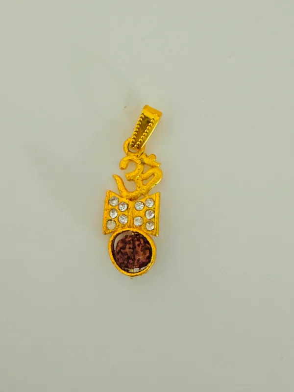 Gold_Tone_Om_Stone_Pendant_for_Unisex