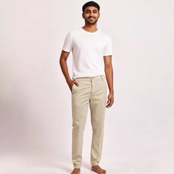 Beige_Textured_Slim_Fit_Trousers_For_Men