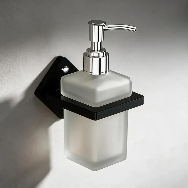 Arcylic_Wall_Mounted_Black_Soap_Dispenser