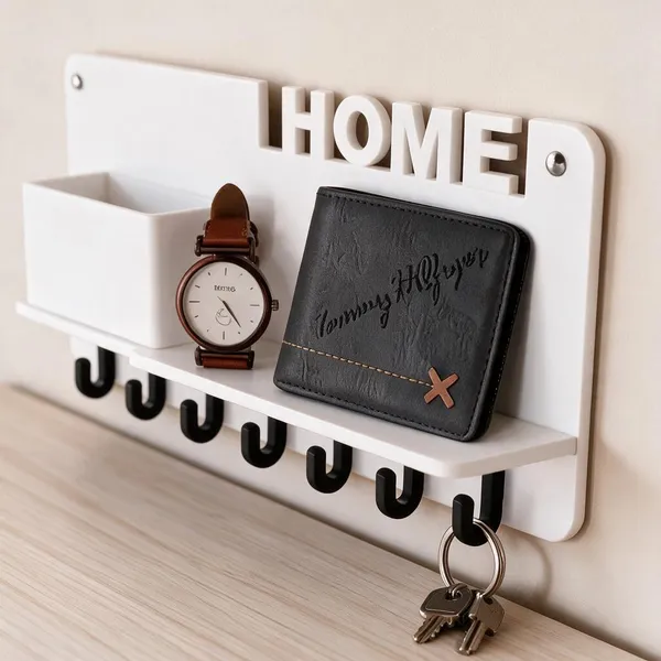 Arcylic_Wall_Mounted_Key_Holder_Organizer